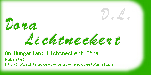 dora lichtneckert business card