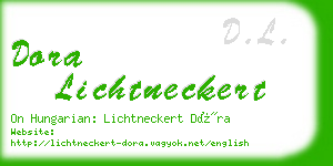 dora lichtneckert business card